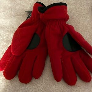 3M Thinsulate Isolant Red Fleece Winter Gloves 40g, Size M/L
